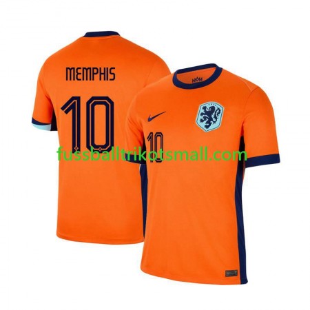 Fußballtrikots Niederlande Memphis Depay 10 EURO 2024 Kurzarm Heimtrikotsatz kaufen